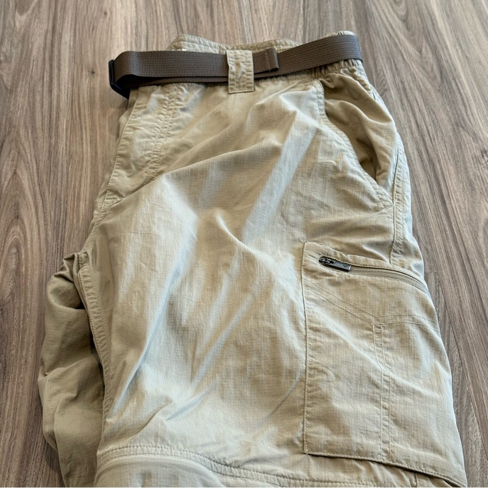Columbia Omni-Shade Convertible Men's Light Tan Cargo Pants Sun Protect - Picture 11 of 13